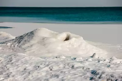 Ice balls, a rare phenomenon, spotted on Lake Michigan